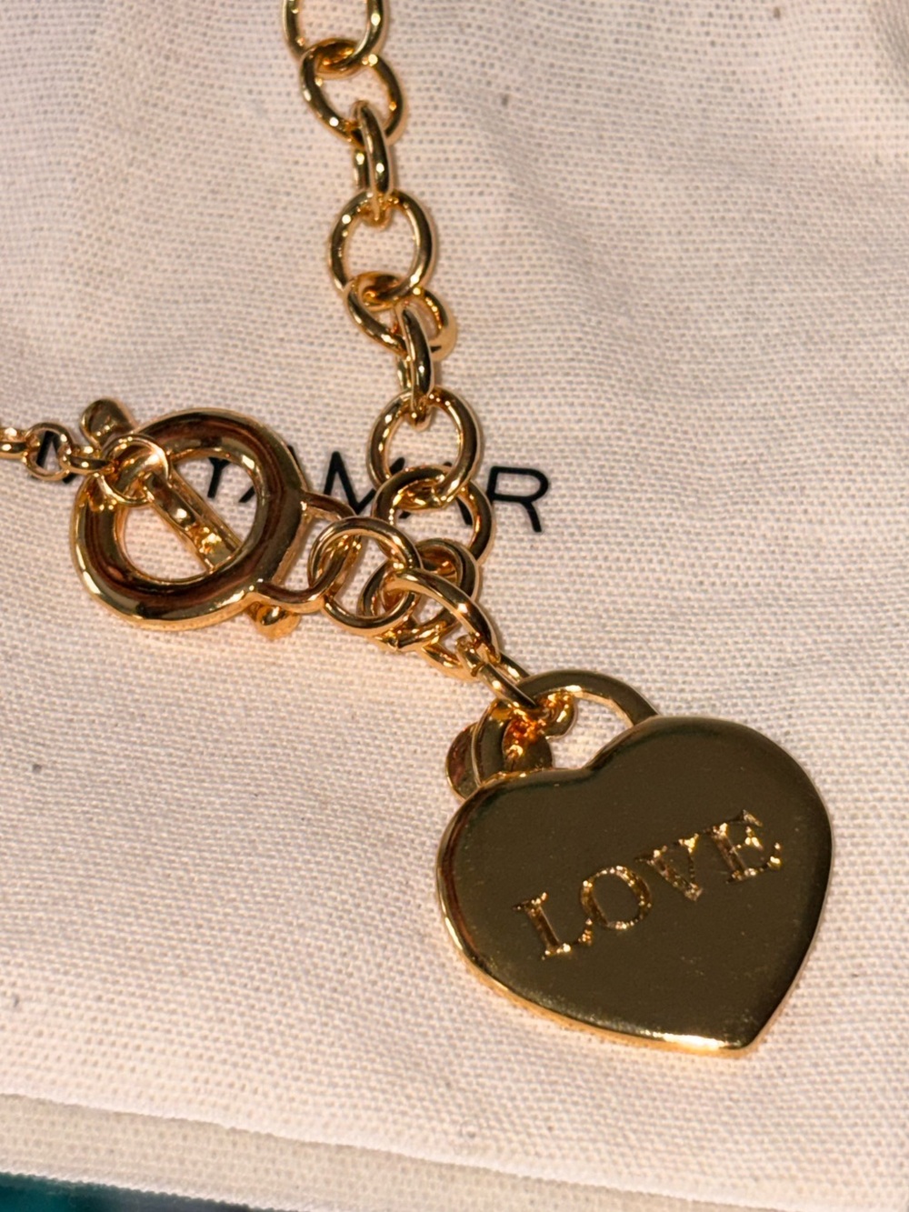 NWOT Mayamar Toggle Heart Charm Necklace - Picture 6 of 8